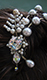 Pearl & Vintage Swarovski Crystal Hair Comb,